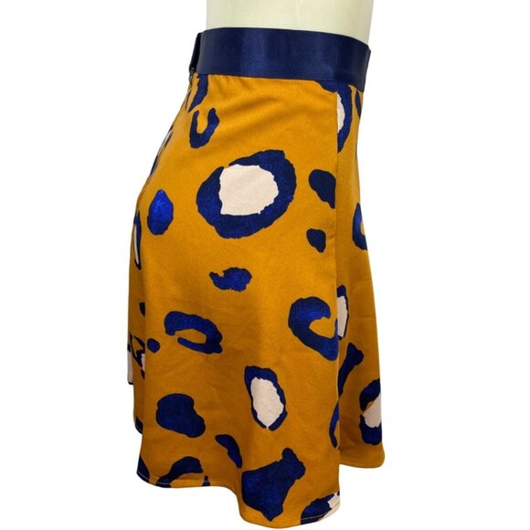 3.1 Phillip Lim Women's Yellow/Blue Cheetah Skirt 20th Ann Collection Sz 12 - Picture 3 of 7